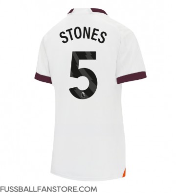 Manchester City John Stones #5 Replik Auswärtstrikot Damen 2023-24 Kurzarm